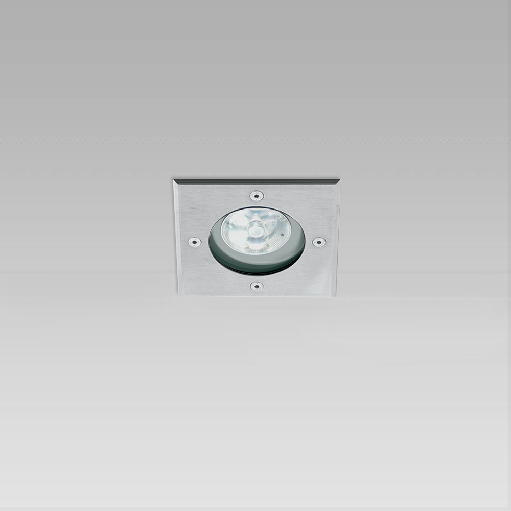 RAY110 GU10 C/V TRAS. INOX QUADRA ON/OFF
