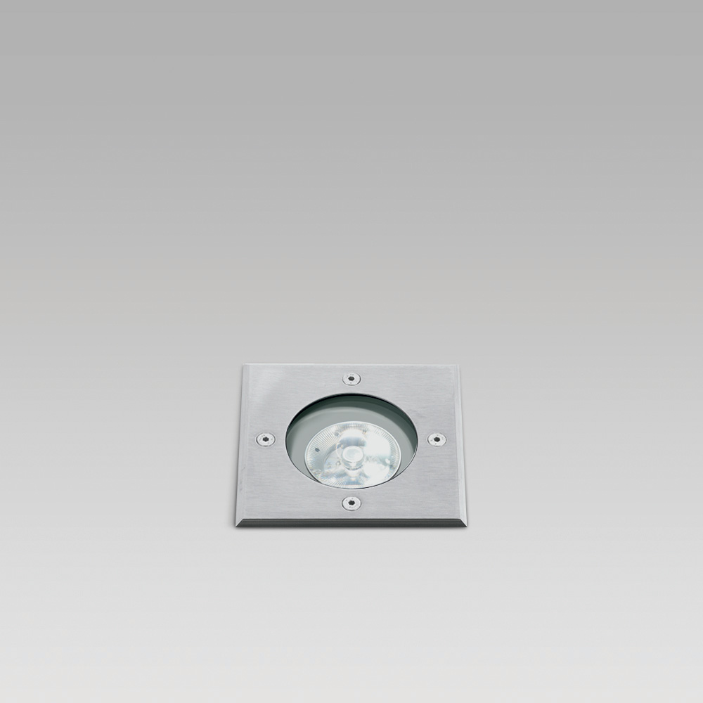 INGR110 GU10 VETRO TRASP. INOX Q ON/OFF