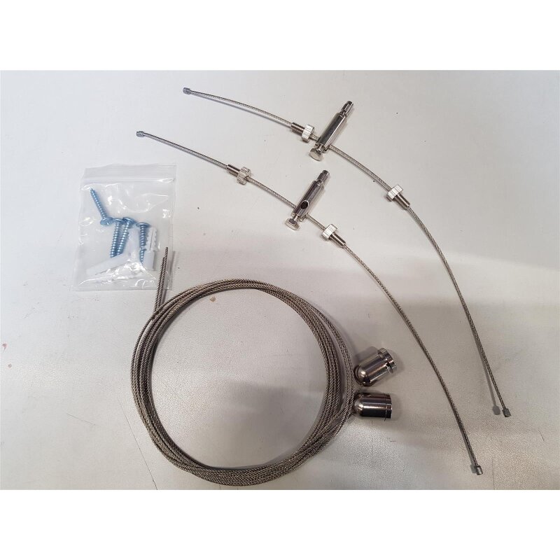 Set de suspension pour luminaire apparent GRIDlong & PANELbig (articles 3394-040090, 3395-040090 & 3402-040120) 2m de long