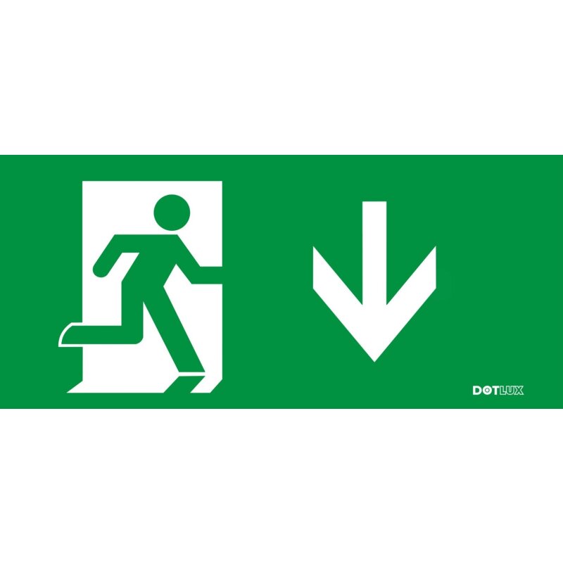 Pictogramme Flèche en bas (1Set) pour lampe de secours à LED EXITmulti (Article 3177) Pièce de rechange
