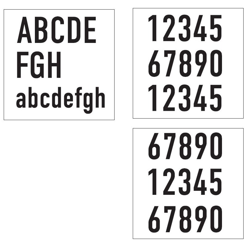 Set de numéros de maison pour luminaire LED pour numéros de maison WALLsquare