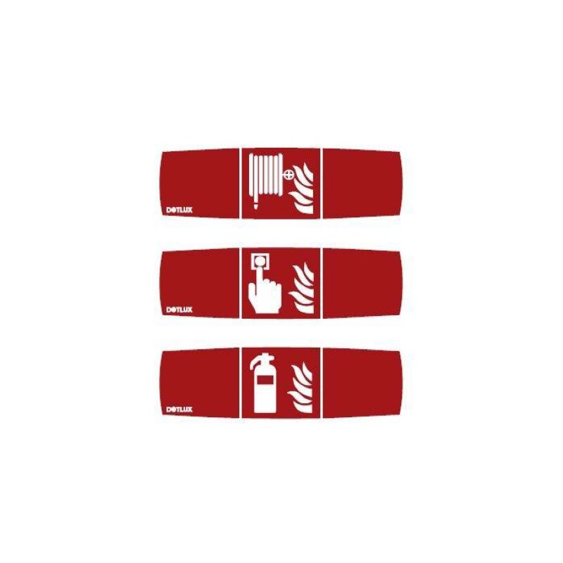Set de pictogrammes étendu pour lampe de secours à LED EXIT (article 5389) Set 3 pièces