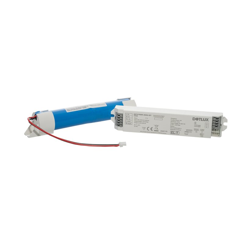 KIT D'ACCESSOIRES D'URGENCE BOÎTE D'ÉCLAIRAGE D'URGENCE 3,6W 50-200V Autotest Puissance constante (3h) pour luminaires à LED alimentés en courant constant LiFePO4 6,4V
