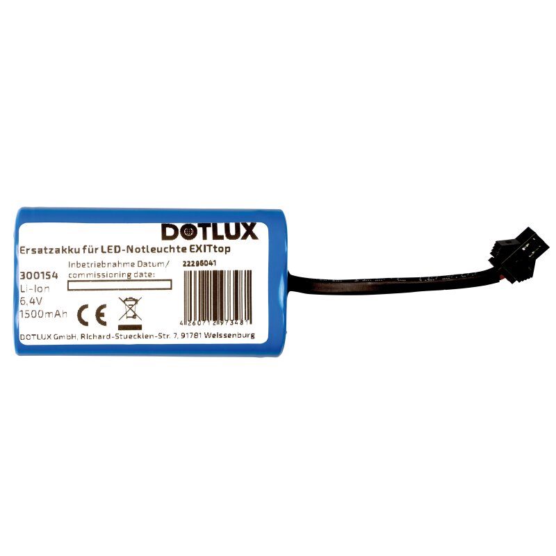 Batterie de rechange pour lampe de secours à LED EXITtop 5098 8h