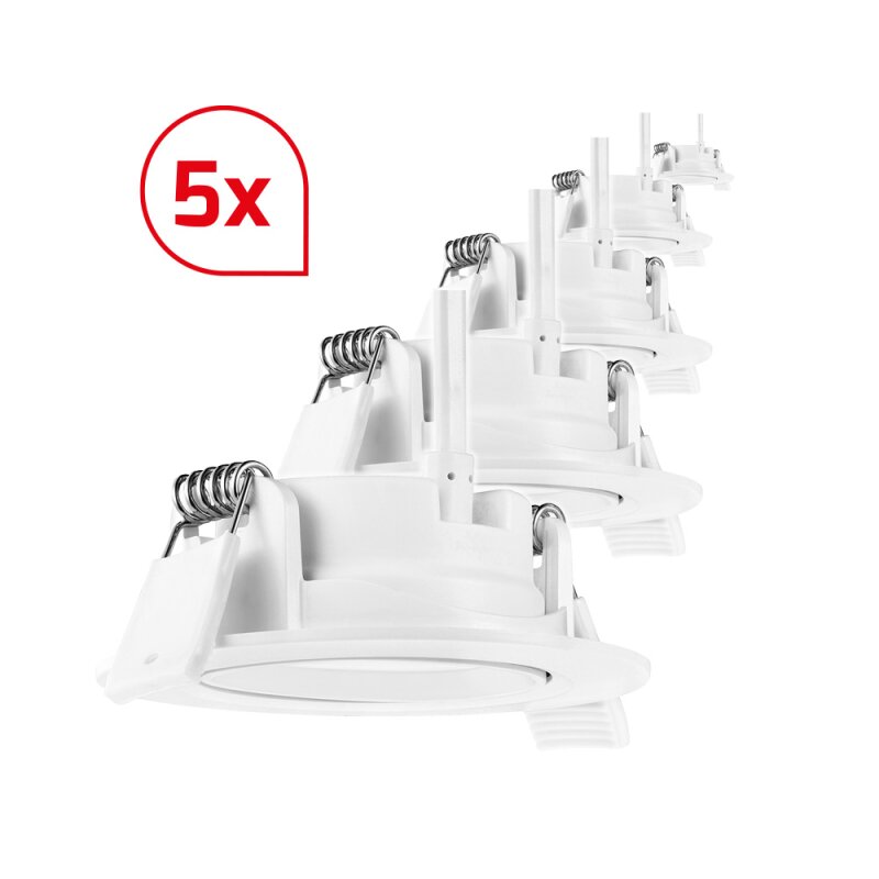 Downlight à LED CIRCLEmini-AC 5W 3000K Set 5 pièces