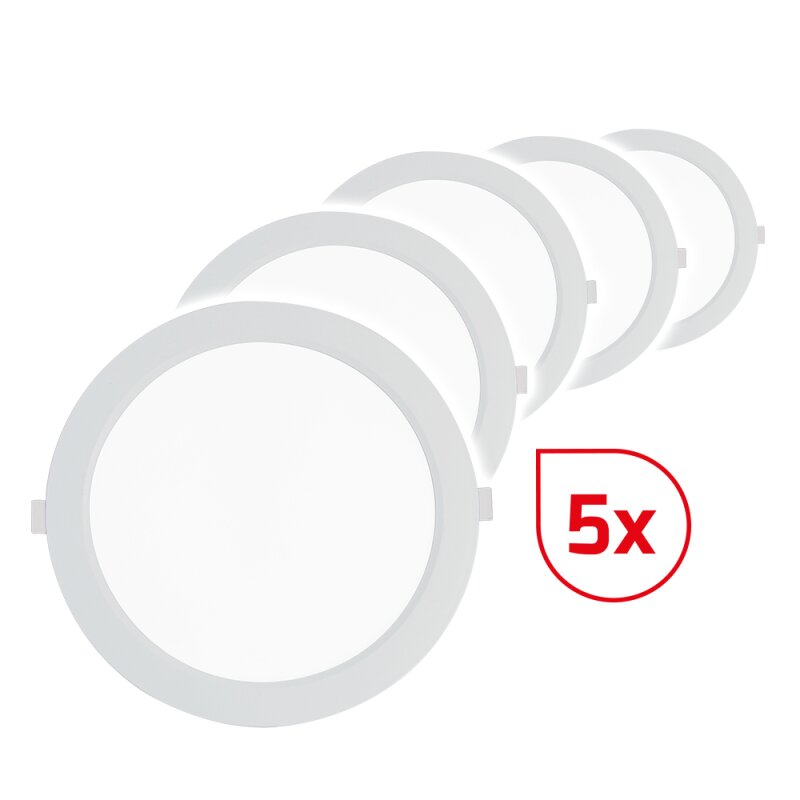 Downlight à LED CIRCLEflat 4W 4000K incl. pilote set 5 pièces