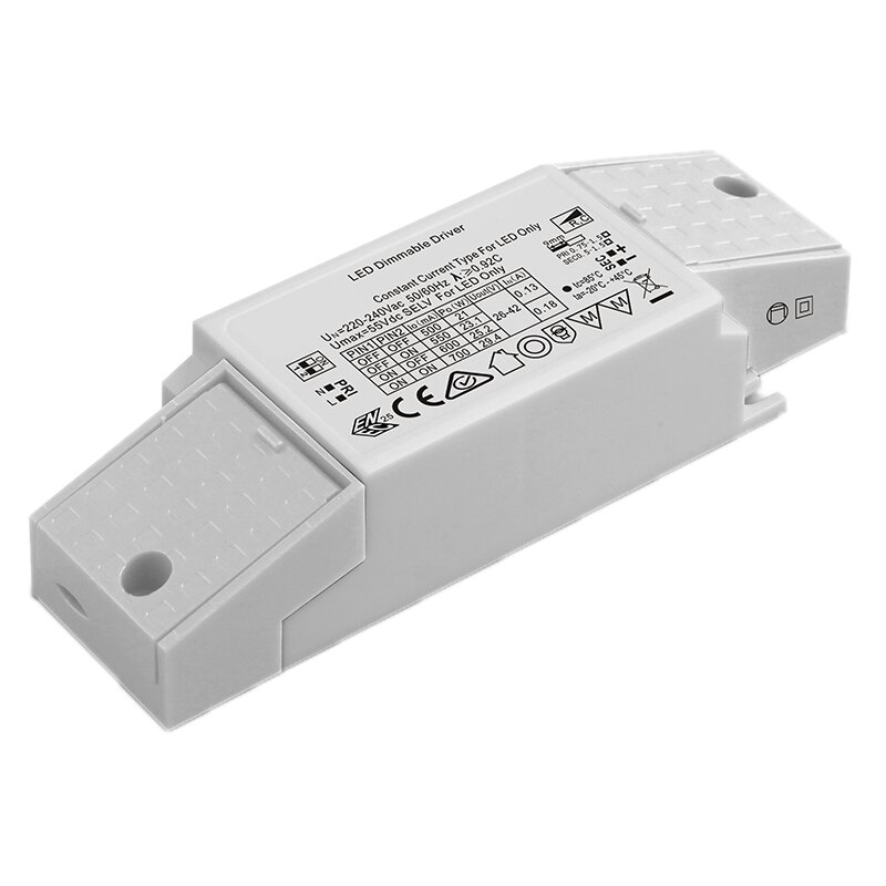 Bloc d'alimentation LED QUICK-FIXadapt CC 13-30W 500-700mA 26-42V dimmable déphasage/décalage