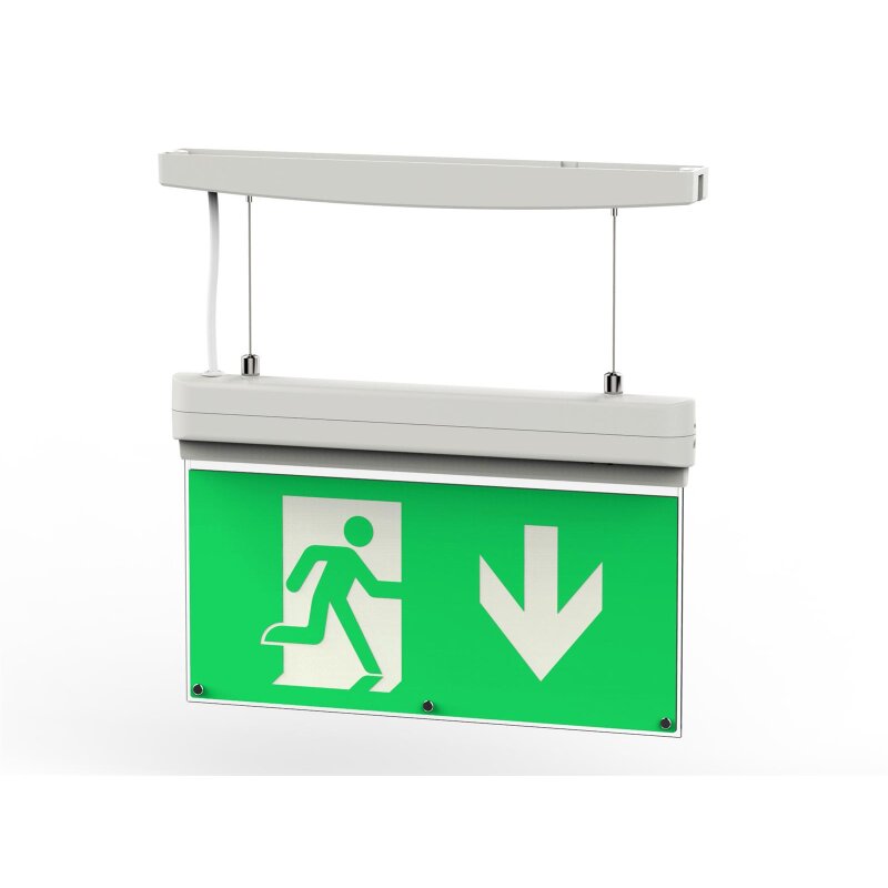 Lampe de secours à LED EXITmulti, 2W 6000K incl.6 pictogrammes 3h de fonctionnement. Li-FEPO4 autotest automatique