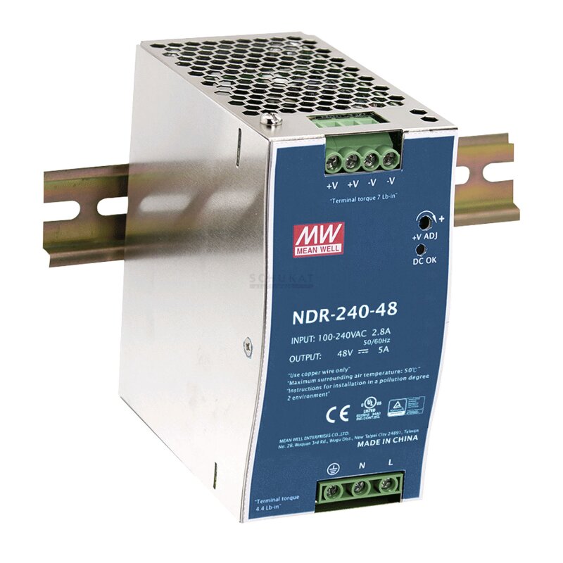 Bloc d'alimentation LED CV 24V/DC 240W 10A IP20 pour montage sur rail DIN