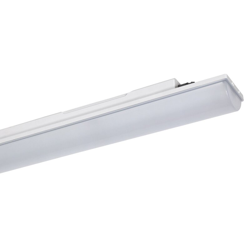 Luminaire LED pour locaux humides HIGHFORCEpc IP66/IP69 1455mm 45W 4000K IK10 2x3 pôles câblé en continu, embout inclus