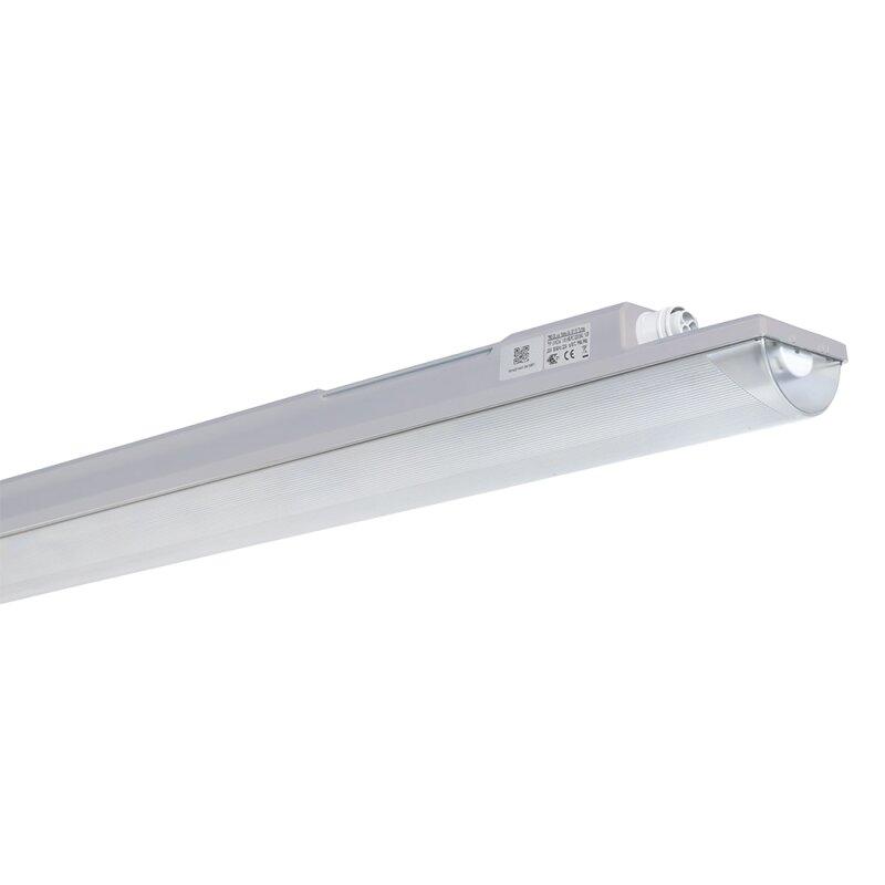 Luminaire à LED pour locaux humides HIGHFORCEnarrow IP66/IP69 1455mm 54W 4000K IK06 2x5 pôles câblés DALI, embout inclus