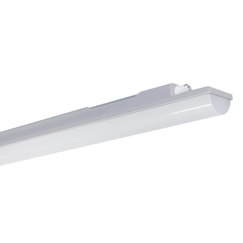 Luminaire LED pour locaux humides HIGHFORCEabs IP66/IP69 1455mm 24W 4000K IK06 2x5 pôles câblé en continu DALI, embout inclus