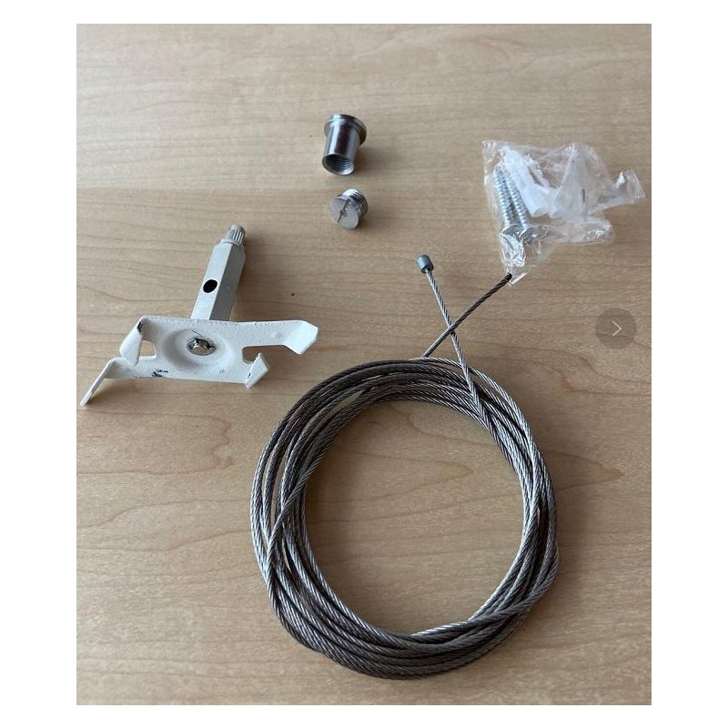 Kit de suspension de rail à 3 phases PRO, 1,5 m. fil, blanc