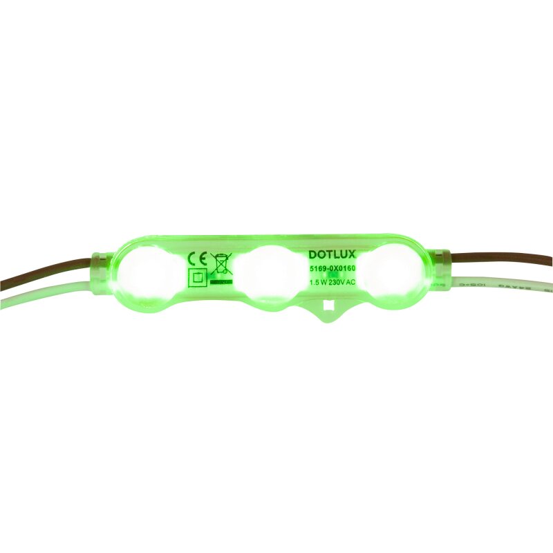 Module LED ACplus 1,5W 160° IP67 vert chaîne de 100