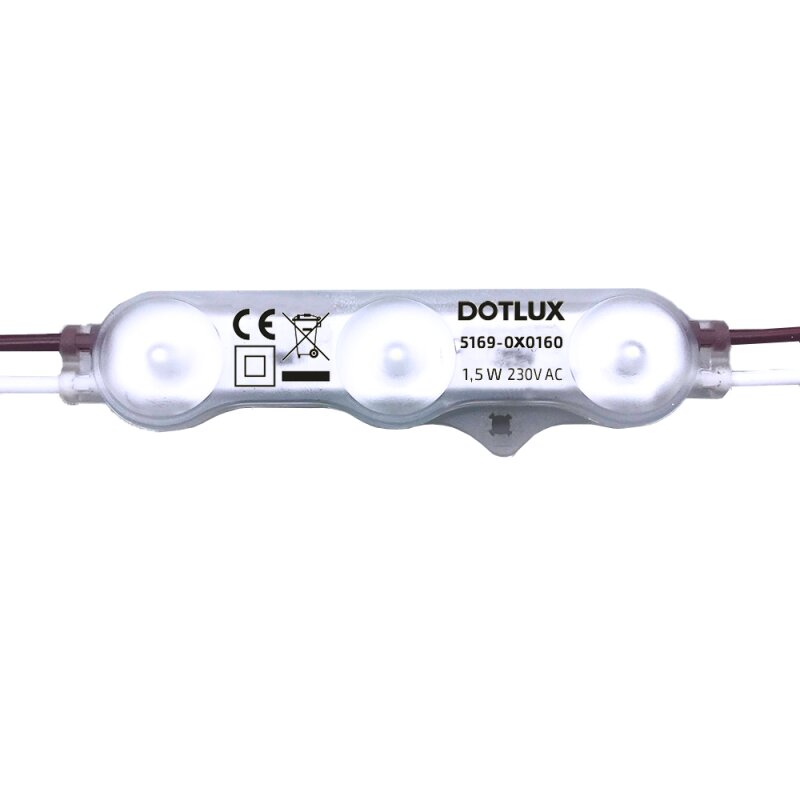 Module LED ACplus 1,5W 160° IP67 rouge chaîne de 100