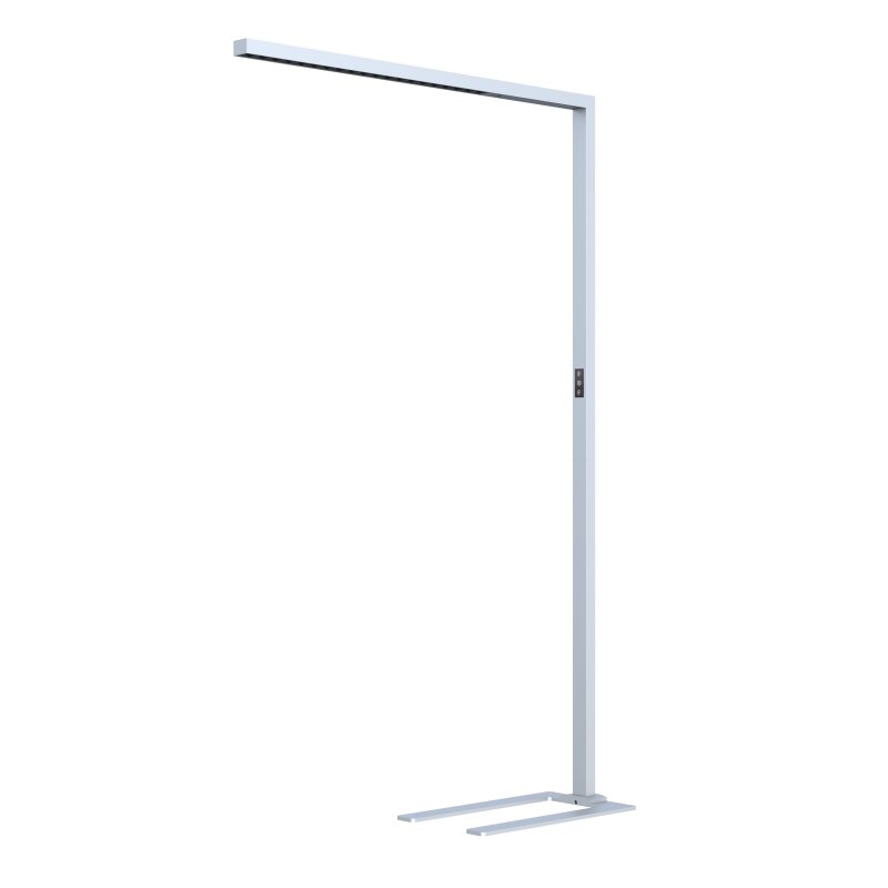 Lampadaire LED STYLEbutler 80W 4000K gradation en fonction de la lumière du jour argenté