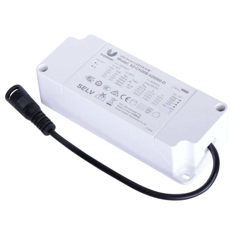 Bloc d'alimentation LED CC pour QUICK-FIXadapt max. 26W 450-600mA 30-42V dimmable 1-10V