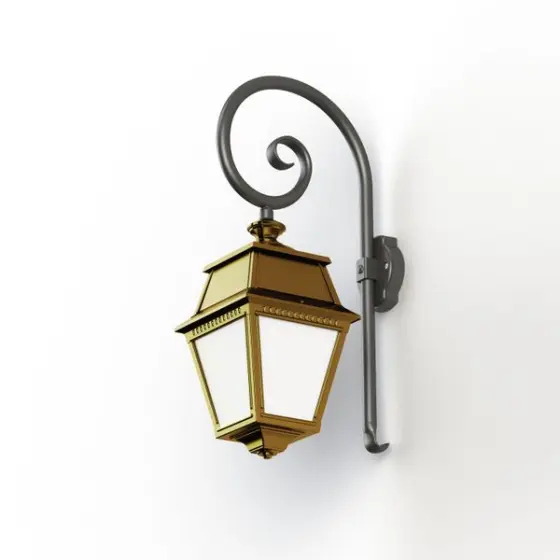 Applique Avenue 2 N°2 LED opale Laiton vernis teinté 070