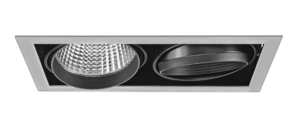 KIT QUADRA 2 GRIS LED 4000K