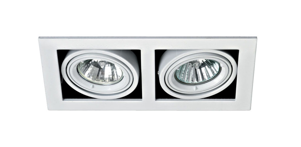 QUADRA 110/2 BLANC GU5,3 2X50W