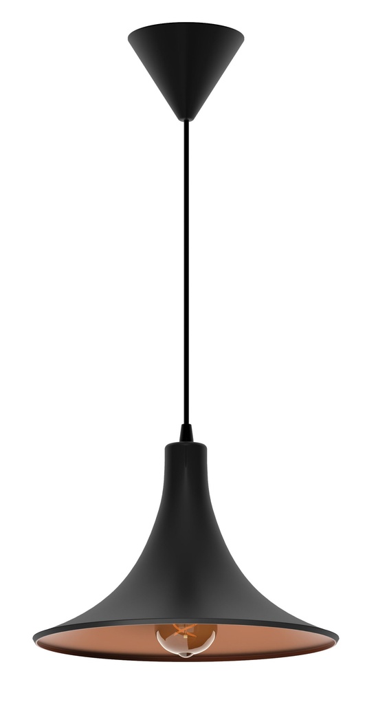 SUSP. CYMBA E27 NR/CUIVR S/LP