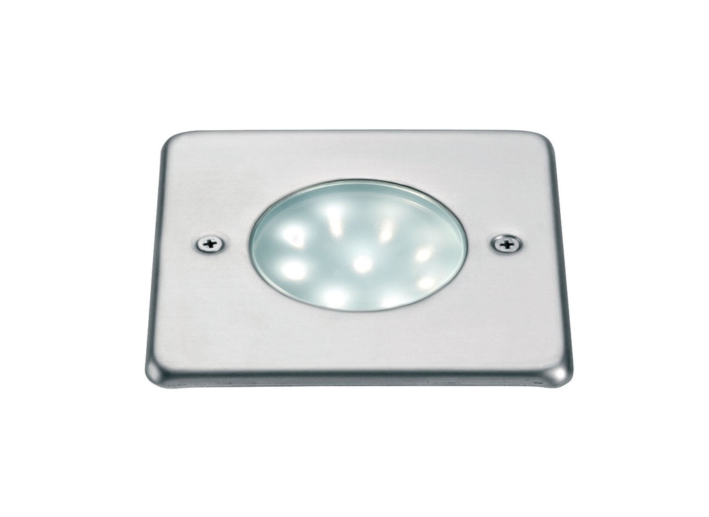EGO CARRE 9 LED BLANC - INOX