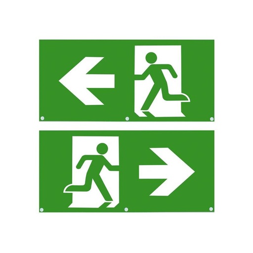[DX3178] Set de pictogrammes étendu à gauche et à droite pour luminaire de secours à LED EXITmulti (article 3177-060120) Set 2 pièces