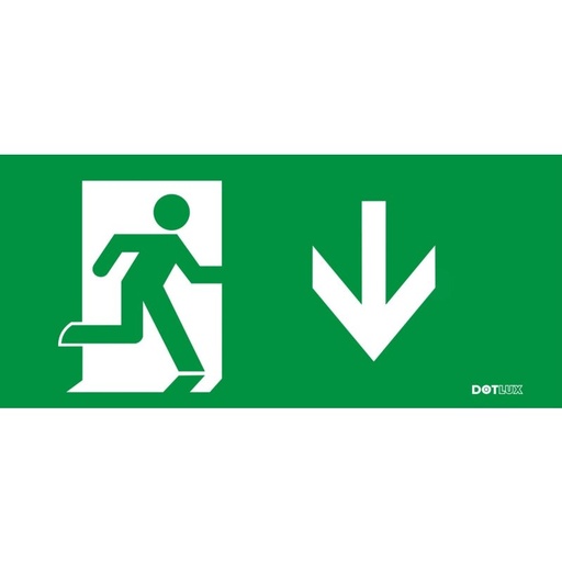 [DX3908] Pictogramme Flèche en bas (1Set) pour lampe de secours à LED EXITmulti (Article 3177) Pièce de rechange