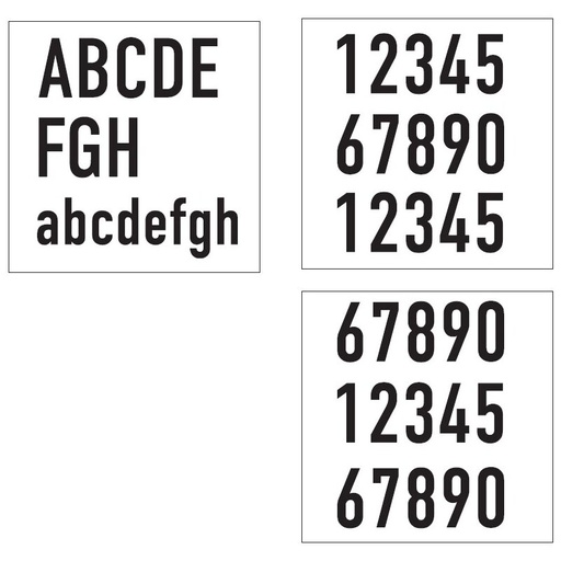 [DX4751] Set de numéros de maison pour luminaire LED pour numéros de maison WALLsquare
