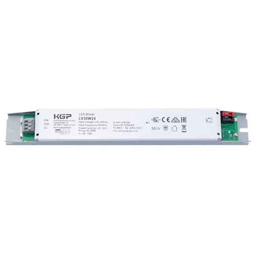 [DX5075] Bloc d'alimentation LED CV 24V DC 0-30W 0-1,25A non dimmable IP20 linéaire