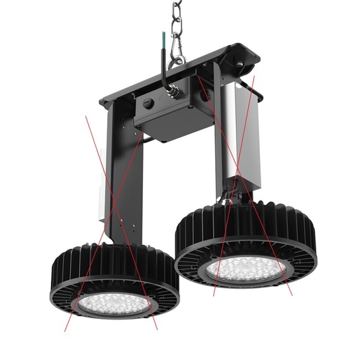 [DX5261] Support Duo pour projecteur intérieur à LED COOLER