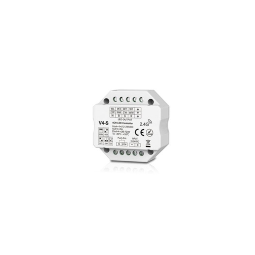 [DX5284] Récepteur/variateur sans fil 4 en 1 pour bande LED multicolore Technologie Fusion 4x 3A 12-24V
