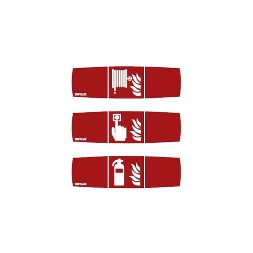 [DX5394] Set de pictogrammes étendu pour lampe de secours à LED EXIT (article 5389) Set 3 pièces