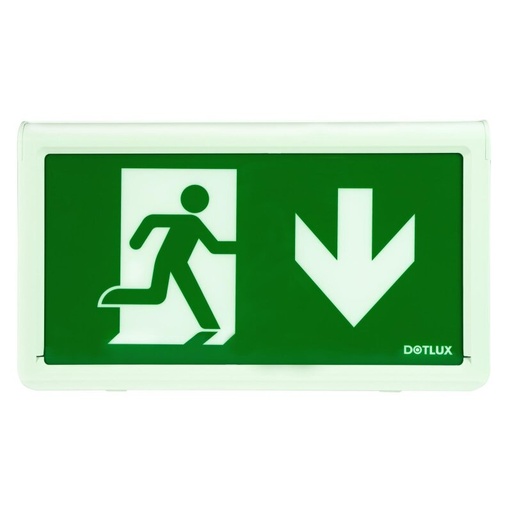 [DX5406] Lampe de secours à LED EXITflat avec autotest 3W 6000K incl. 4 pictogrammes