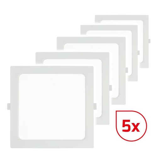 [DX600098] Panneau LED encastrable SQUAREeco IP20 16W 4000K 175x175mm kit 5 pièces