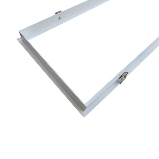 [DX2047-1] Cadre d'encastrement pour panneau LED 1195x295mm pour plafond sec, peint par poudrage, blanc avec clips