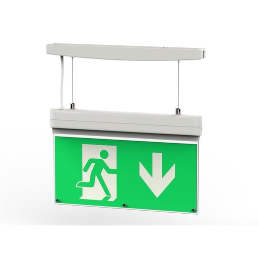 [DX3177-160120] Lampe de secours à LED EXITmulti, 2W 6000K incl.6 pictogrammes 3h de fonctionnement. Li-FEPO4 autotest automatique