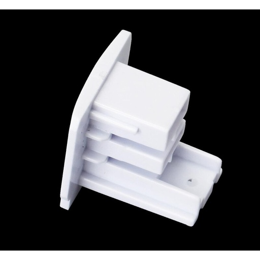 [DX3895-W] Embout pour rail électrique à 3 phases, blanc