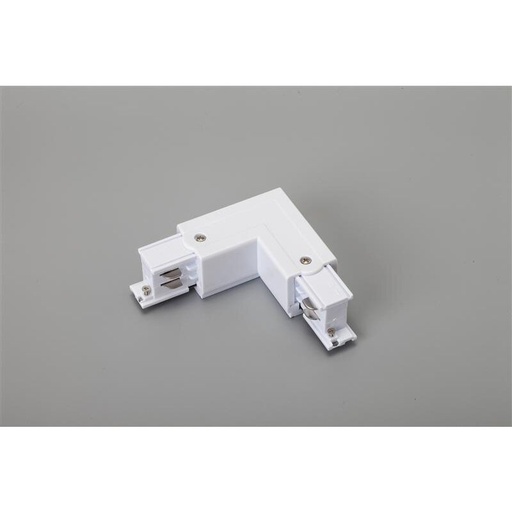 [DX3898-WL] Connecteur d'angle 3 phases 90°, gauche, blanc