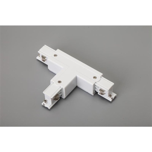 [DX3899-WL1] Connecteur en T à 3 phases, gauche 1, blanc