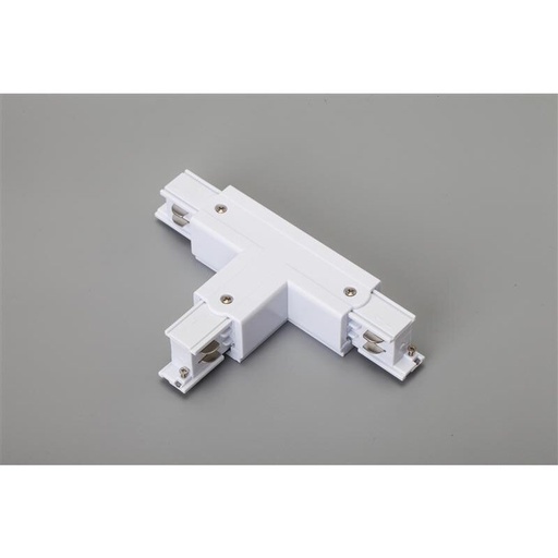 [DX3899-WR2] Connecteur en T à 3 phases, droite 2, blanc