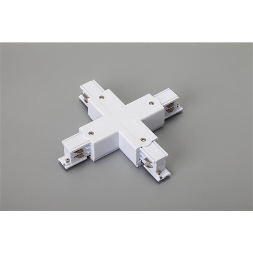 [DX3904-W] Connecteur en croix à 3 phases, blanc