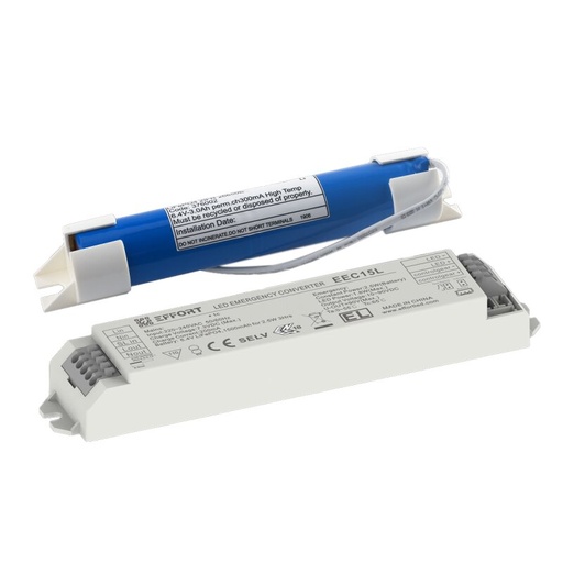 [DX4343-2] KIT D'ACCESSOIRES D'URGENCE BOÎTE D'ÉCLAIRAGE D'URGENCE 5W 10-90V Autotest Puissance constante (3h) pour luminaires à LED alimentés en courant constant LiFePO4 6,4V