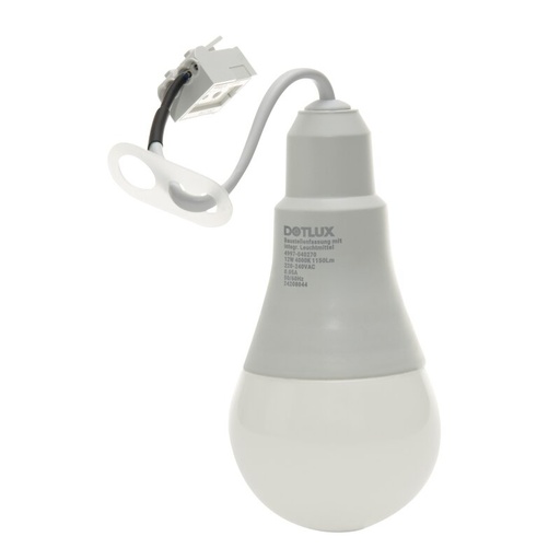 [DX4997-040270VPE] Douille de chantier à LED avec ampoule intégrée 12W 4000K Set 10 pièces