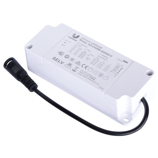 [DX5390-M] Bloc d'alimentation LED CC pour QUICK-FIXadapt max. 26W 450-600mA 30-42V dimmable 1-10V