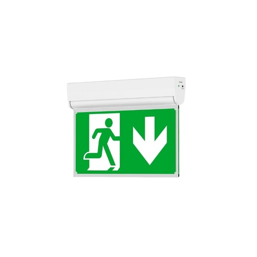 [DX5509-060360] Lampe de secours à LED EXITflip max.3W 6000K incl. 6 pictogrammes 8h de fonctionnement, accu Li-ion avec autotest