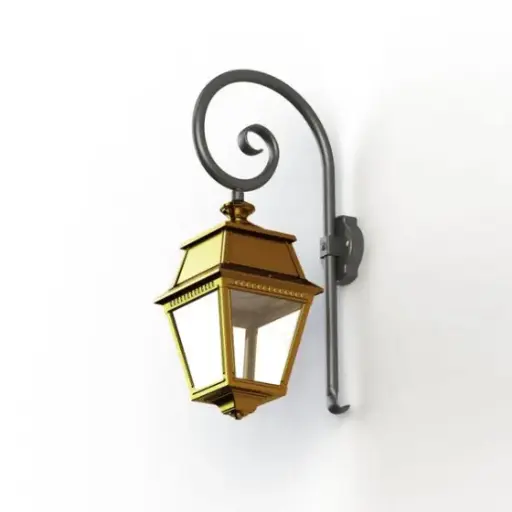 [RP102105070] Applique Avenue 2 N°2 LED clair Laiton vernis teinté 070