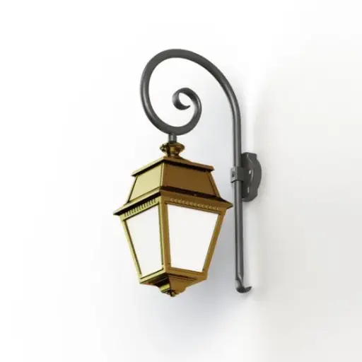 [RP102106070] Applique Avenue 2 N°2 LED opale Laiton vernis teinté 070