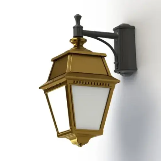 [RP102112070] Applique Avenue 2 N°4 LED opale Laiton vernis teinté 070