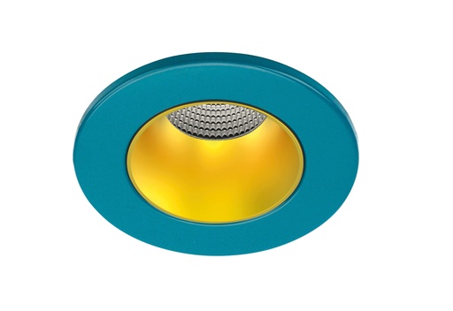 [ARI11034] COLLERETTE EF8 BLEU PAON/DORÉ